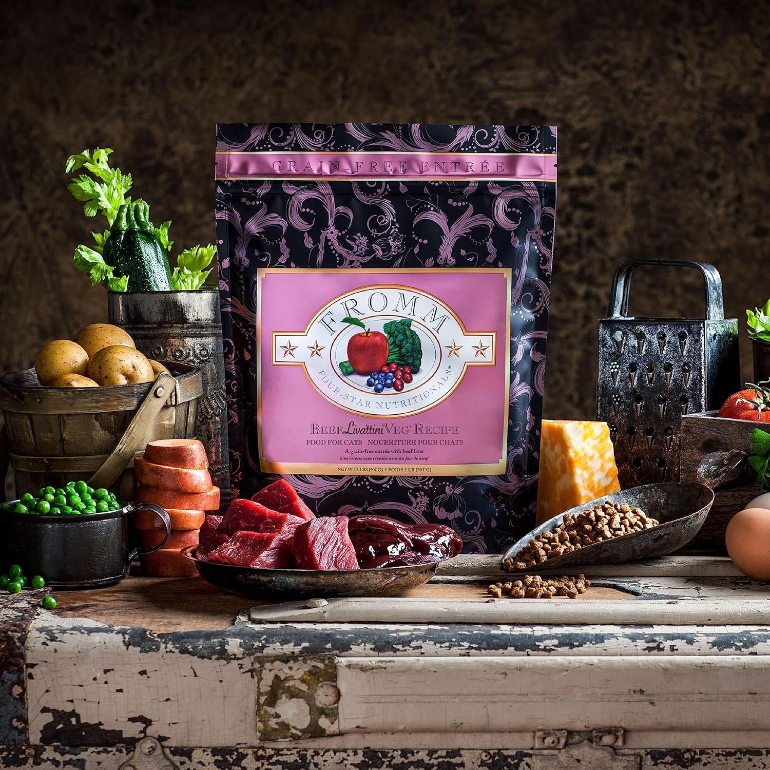 Fromm beef livattini veg recipe dry cat food 4lbs