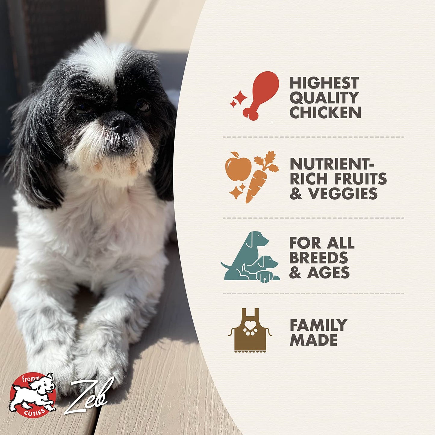 Fromm Four - Star Nutritionals Chicken A La Veg Dog Food - Premium Dry Dog Food - 4 lb