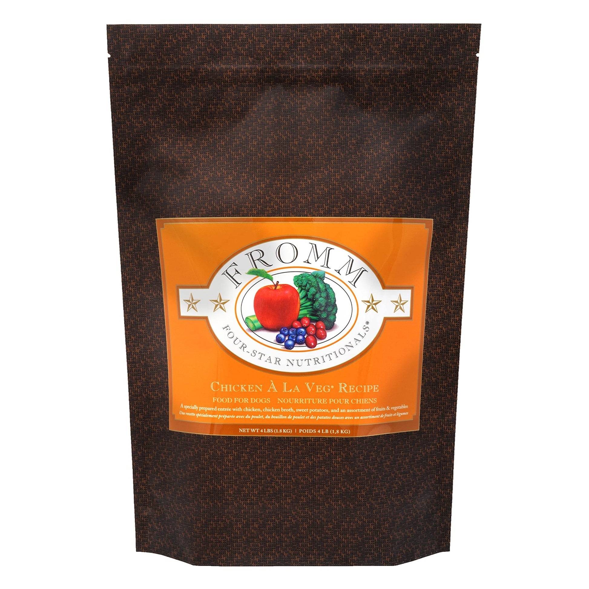Fromm Four - Star Nutritionals Chicken A La Veg Dog Food - Premium Dry Dog Food - 4 lb