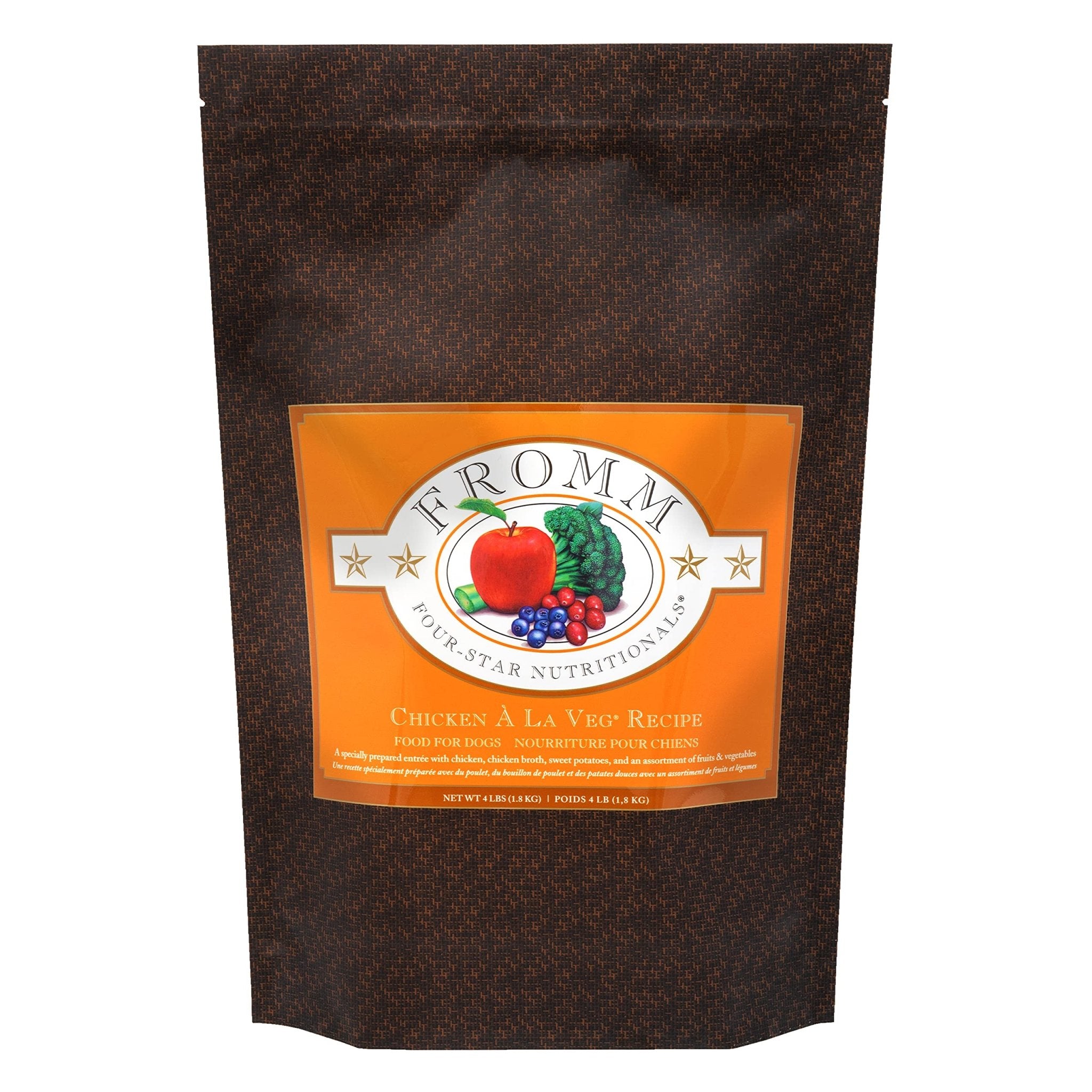 Fromm Four - Star Nutritionals Chicken A La Veg Dog Food - Premium Dry Dog Food - 4 lb