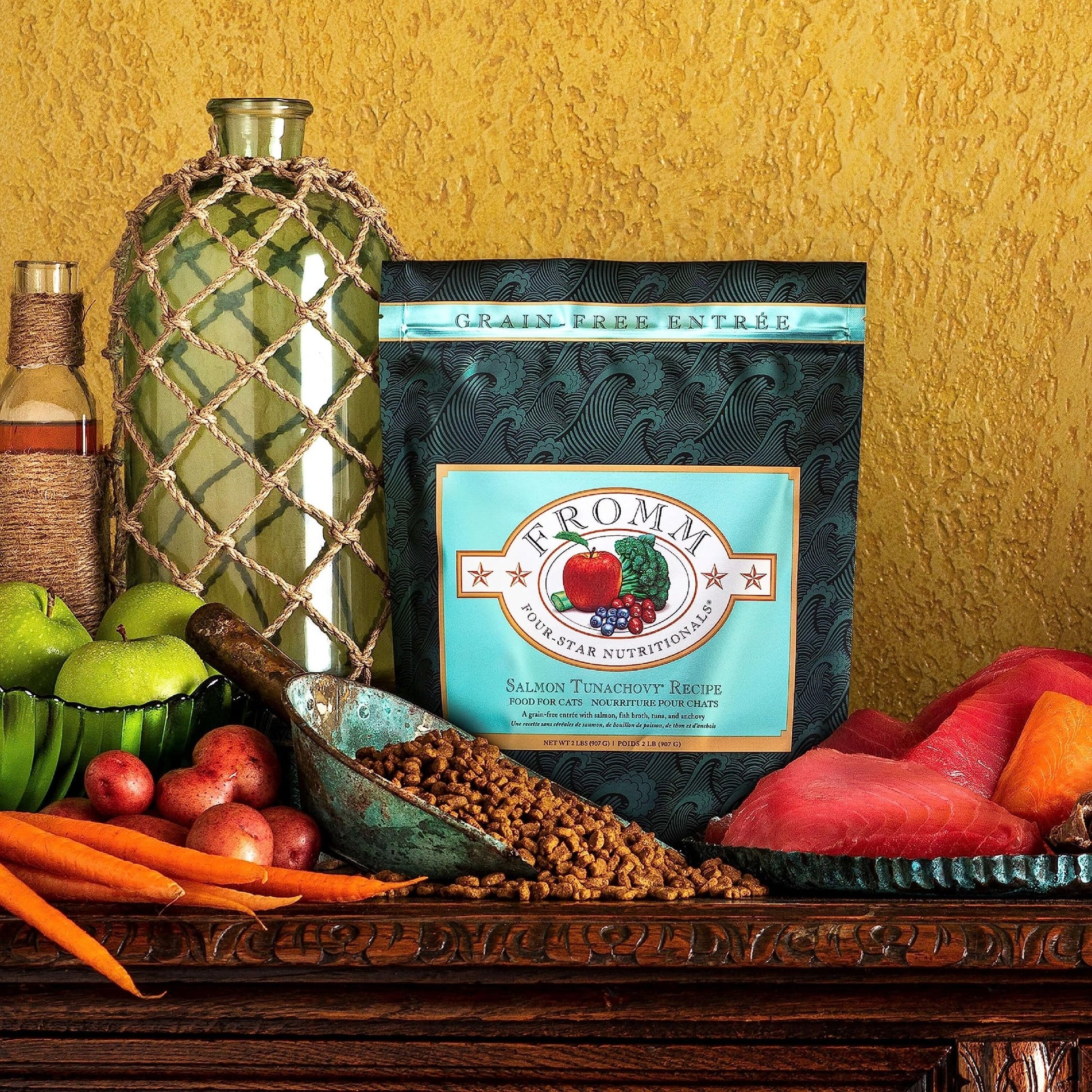 Fromm Four - Star Nutritionals, Grain - Free Salmon Tunachovy Dry Cat Food, 4Lb