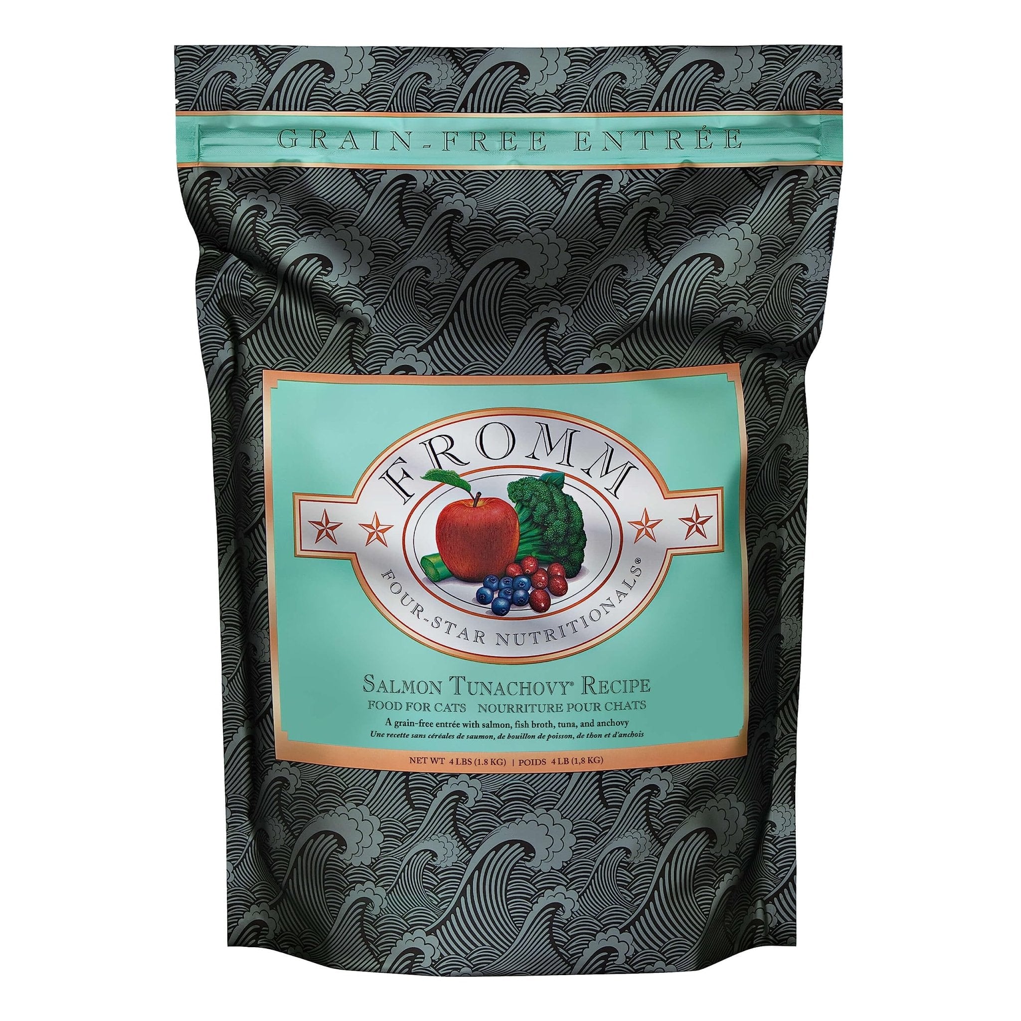 Fromm Four - Star Nutritionals, Grain - Free Salmon Tunachovy Dry Cat Food, 4Lb