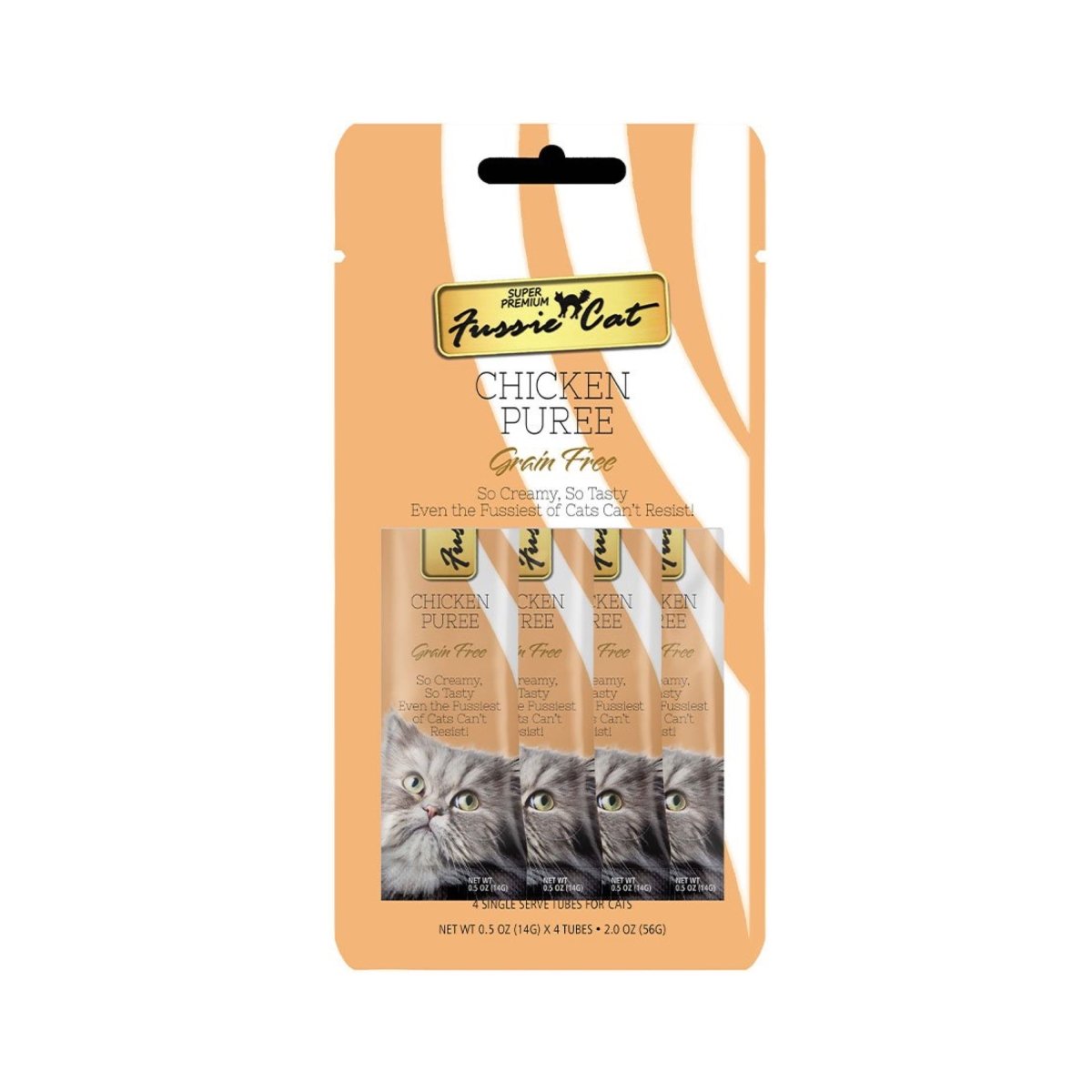 Fussie Cat Chicken Purée Tubes (4pk) - 888641136339