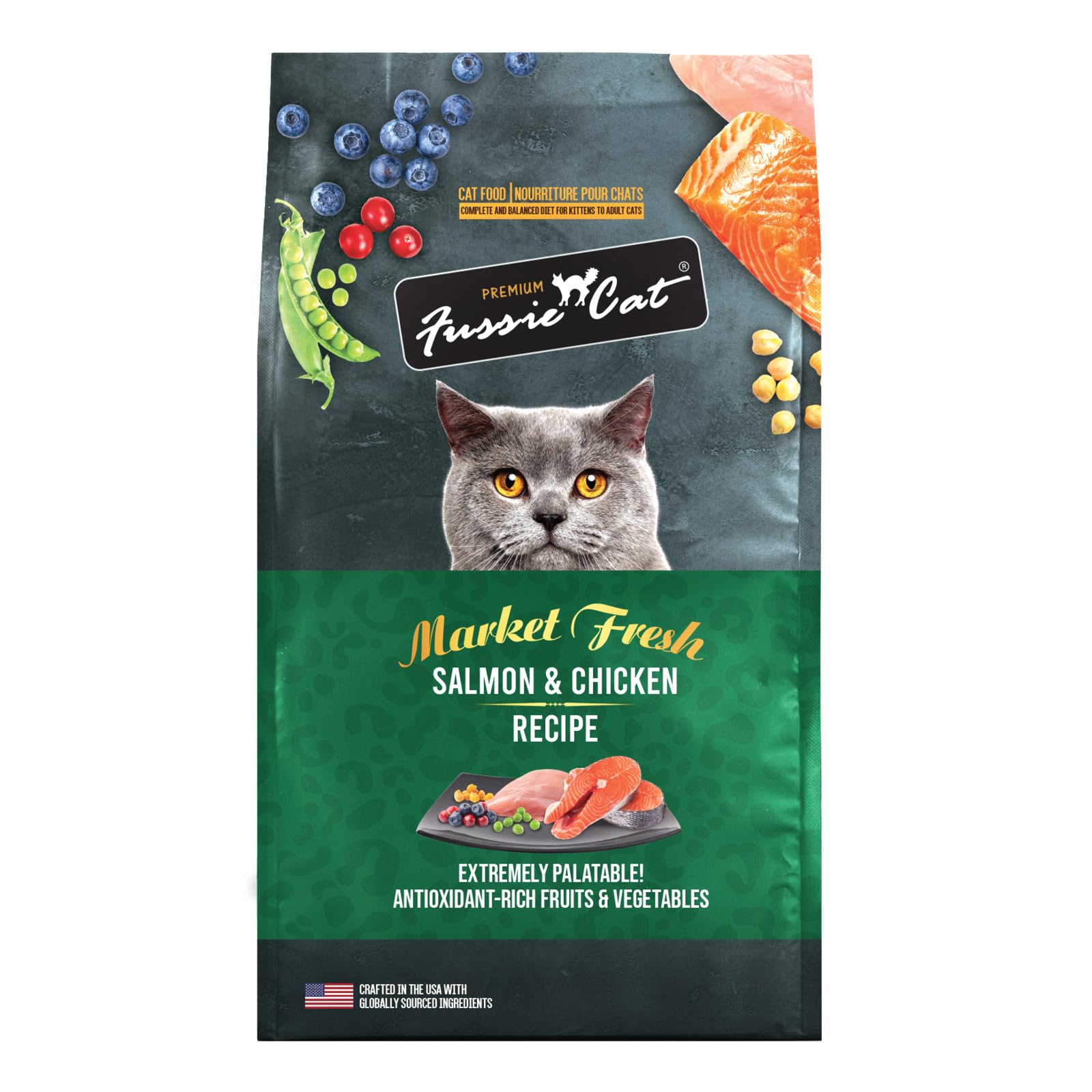 Fussie Cat Market Fresh Salmon & Chicken Recipe, Dry Cat Food, 3.5lb Bag