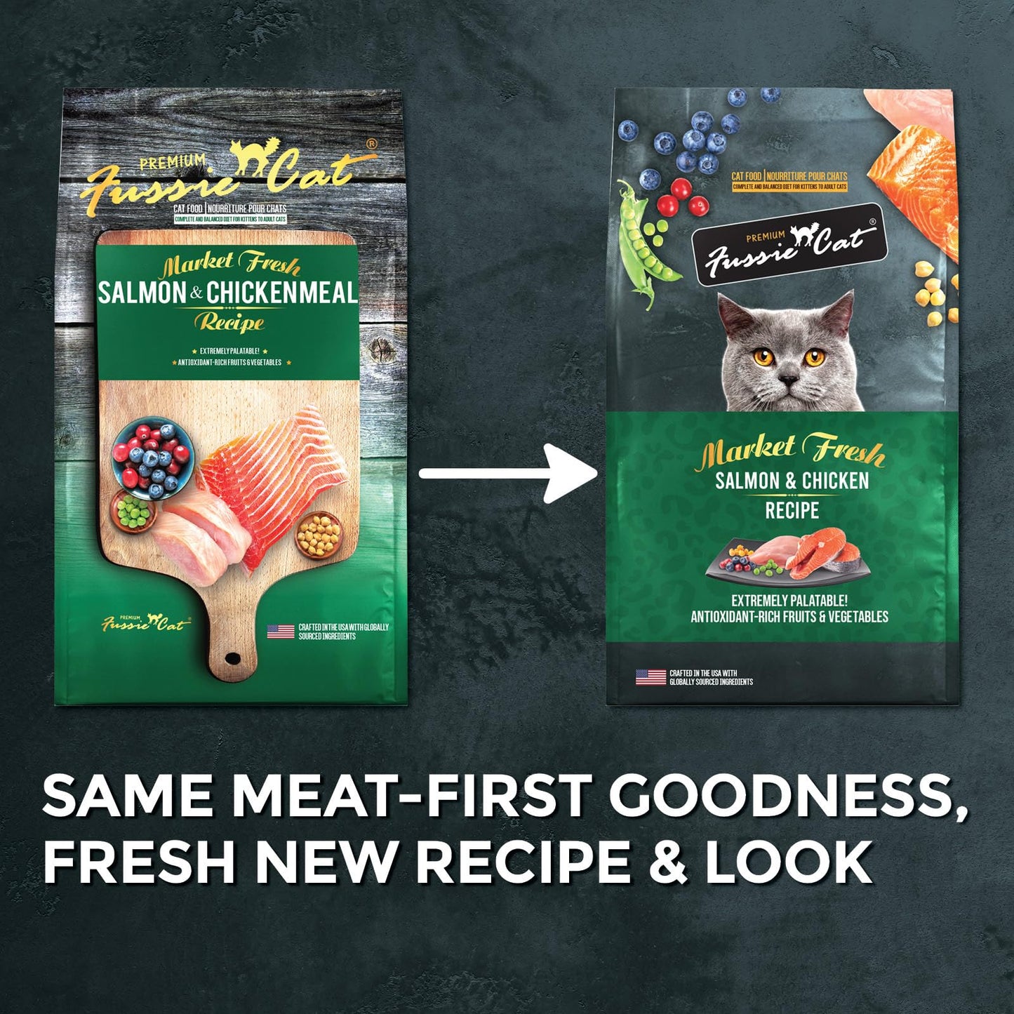 Fussie Cat Market Fresh Salmon & Chicken Recipe, Dry Cat Food, 3.5lb Bag