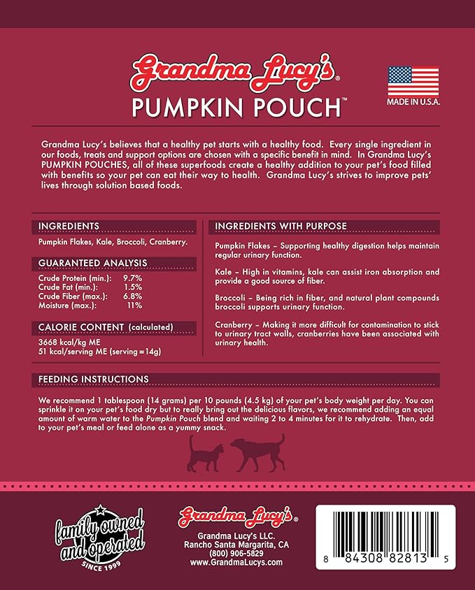 Grandma Lucy’s pumpkin pouch - bladder 6oz