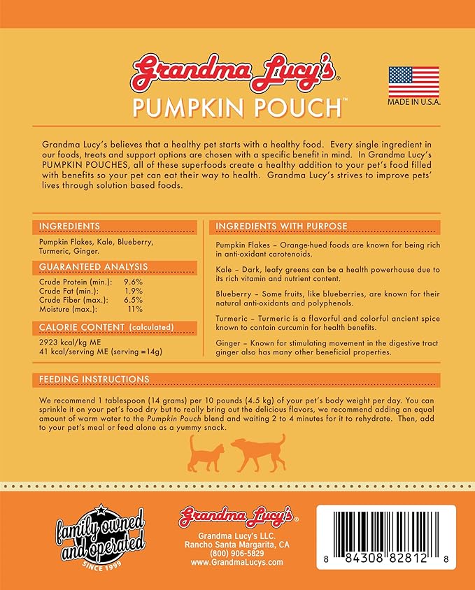 Grandma Lucy’s pumpkin pouch - inflammation 6oz