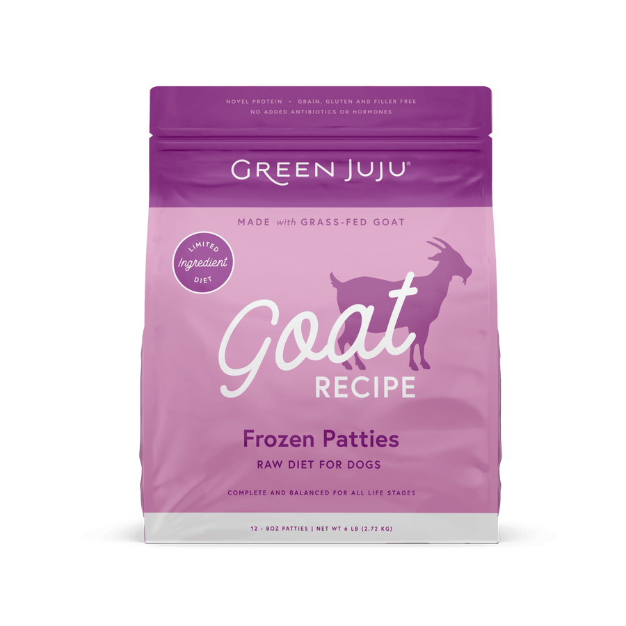 Green juju goat frozen 6lb dog raw food Pattie’s