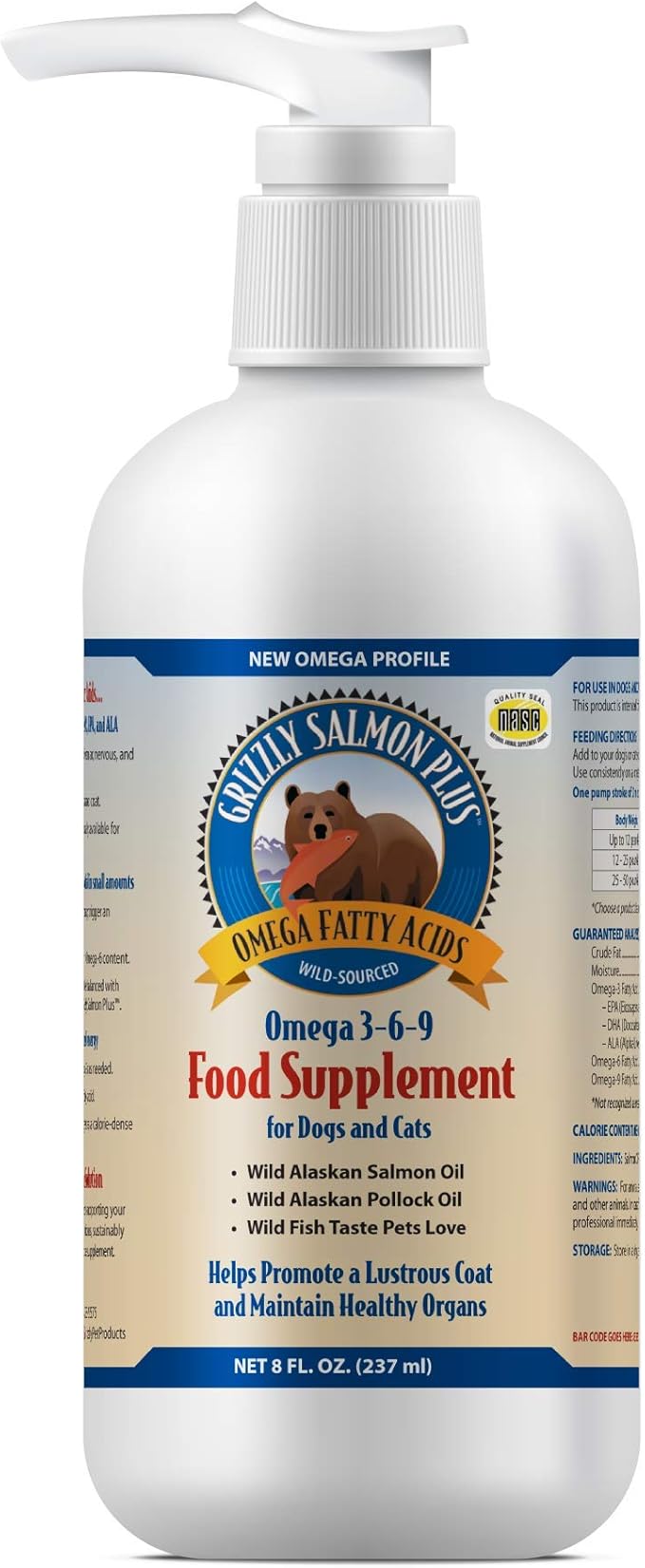 Grizzly omegas wild Alaskan salmon supplement