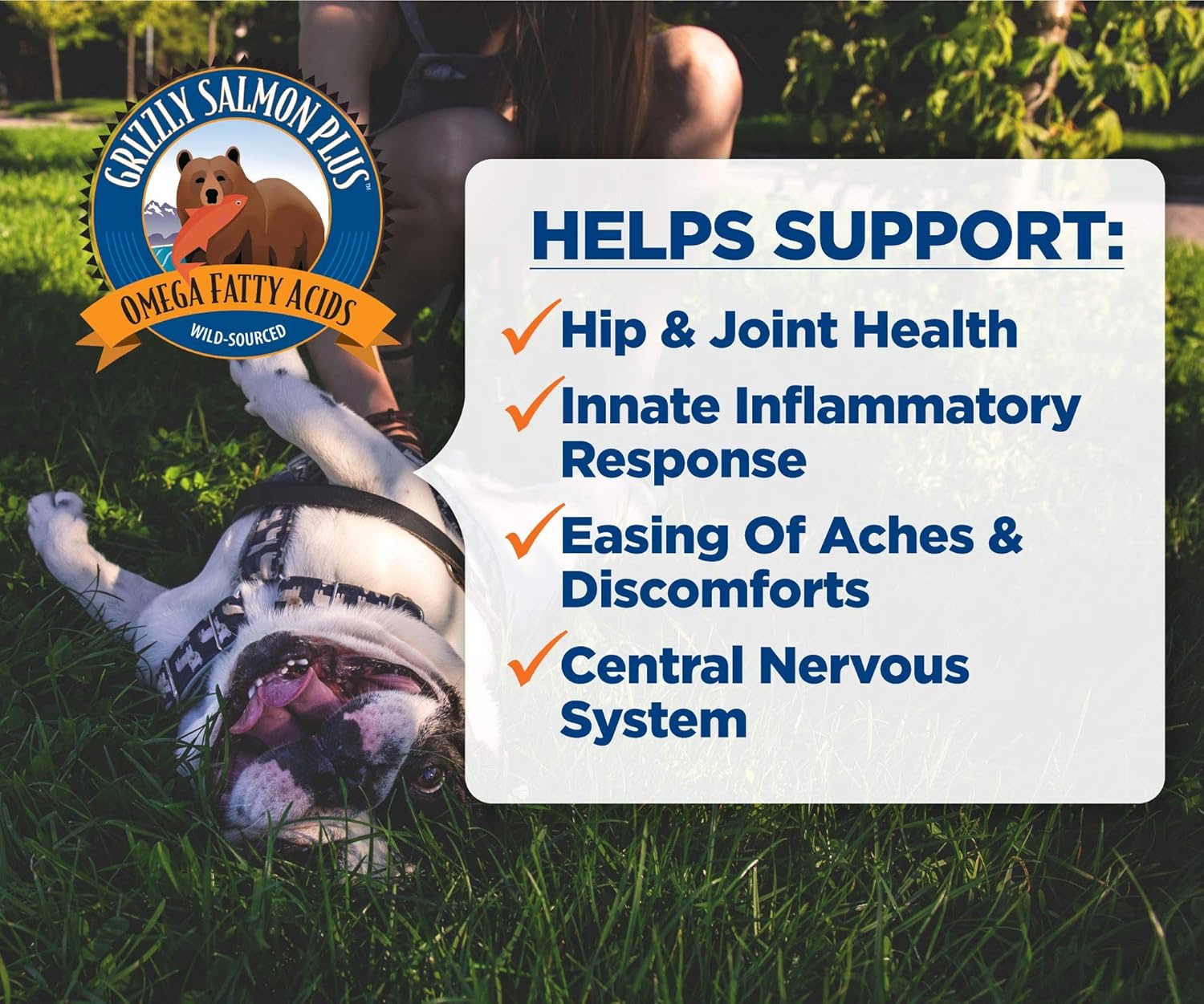 Grizzly wild Alaskan salmon plus supplement 16 oz cat dog fish oil