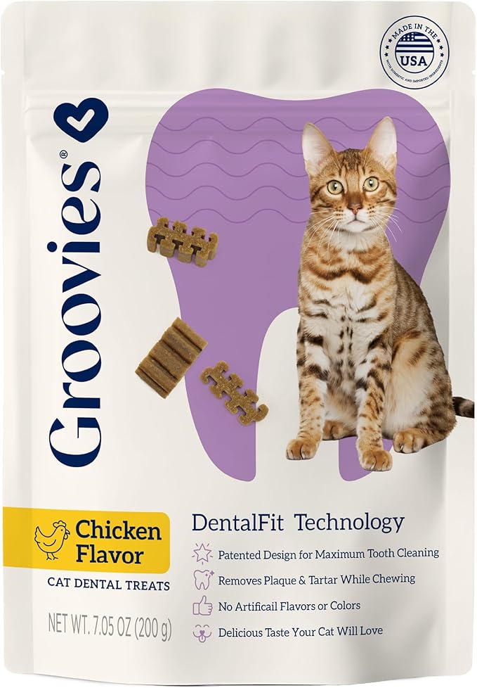 Groovies dental fit technology chicken flavor 7.05oz