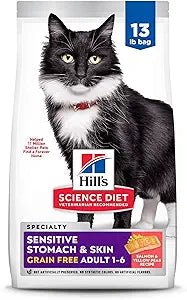 Hill's Science Diet Adult Sensitive Stomach & Skin Dry Cat Food 13lbs 603928