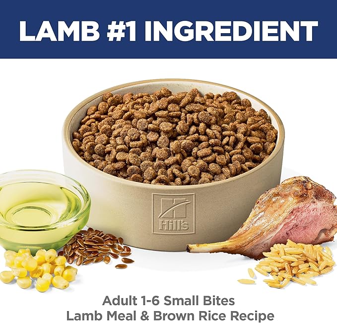 Hills Science Diet Adult Small Bites Dog Food, Lamb Meal & Brown Rice Recipe, Dry, 4.5 lb 8555