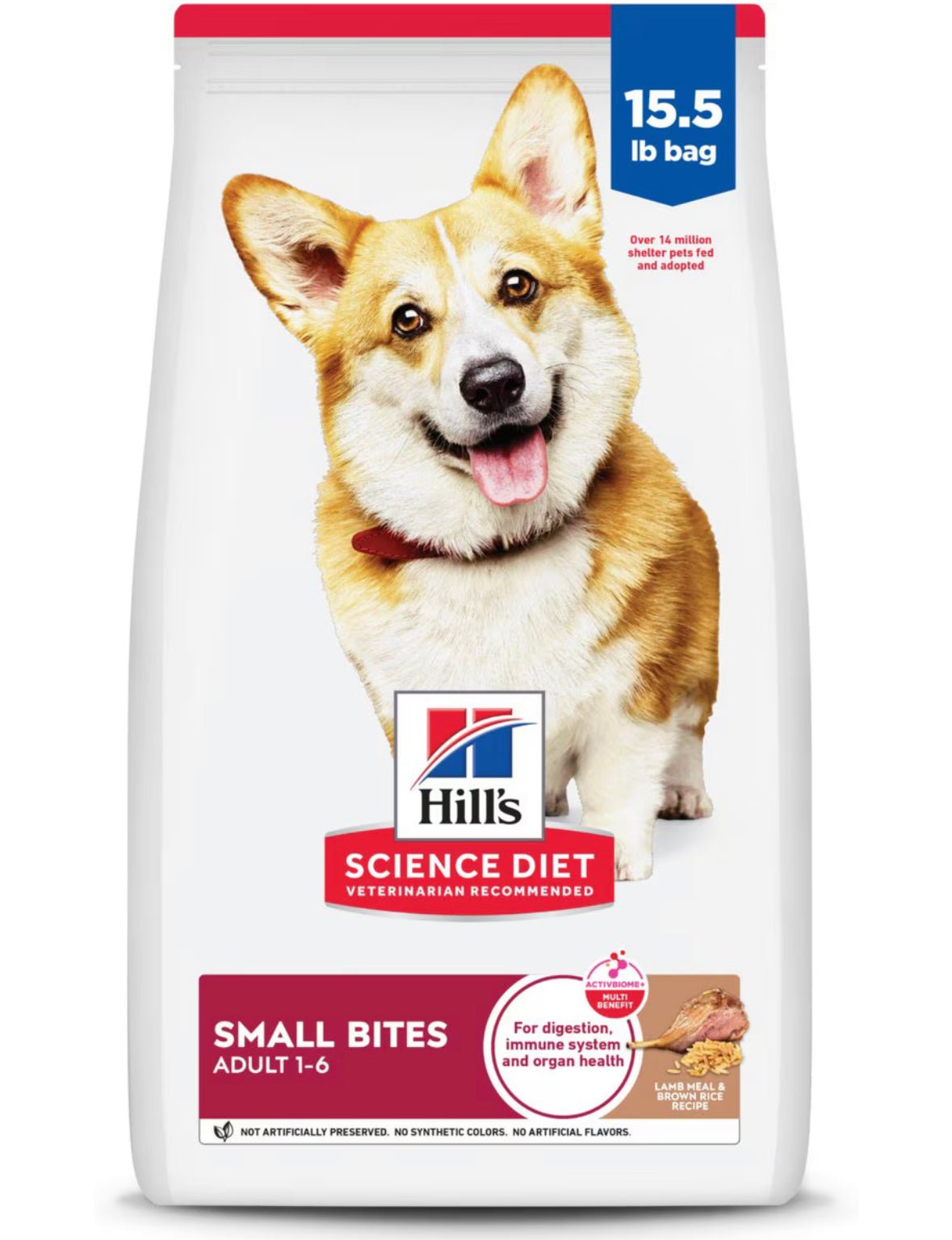 Hill's Science Diet Adult Small Bites Lamb Meal & Brown Rice Recipe Dry Dog Food, 15.5 - lb bag 8557