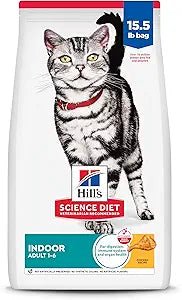 Hill's Science Diet Indoor, Adult 1 - 6, Easy Litter Box Cleanup, Dry Cat Food, Chicken Recipe, 15.5 lb Bag 8873