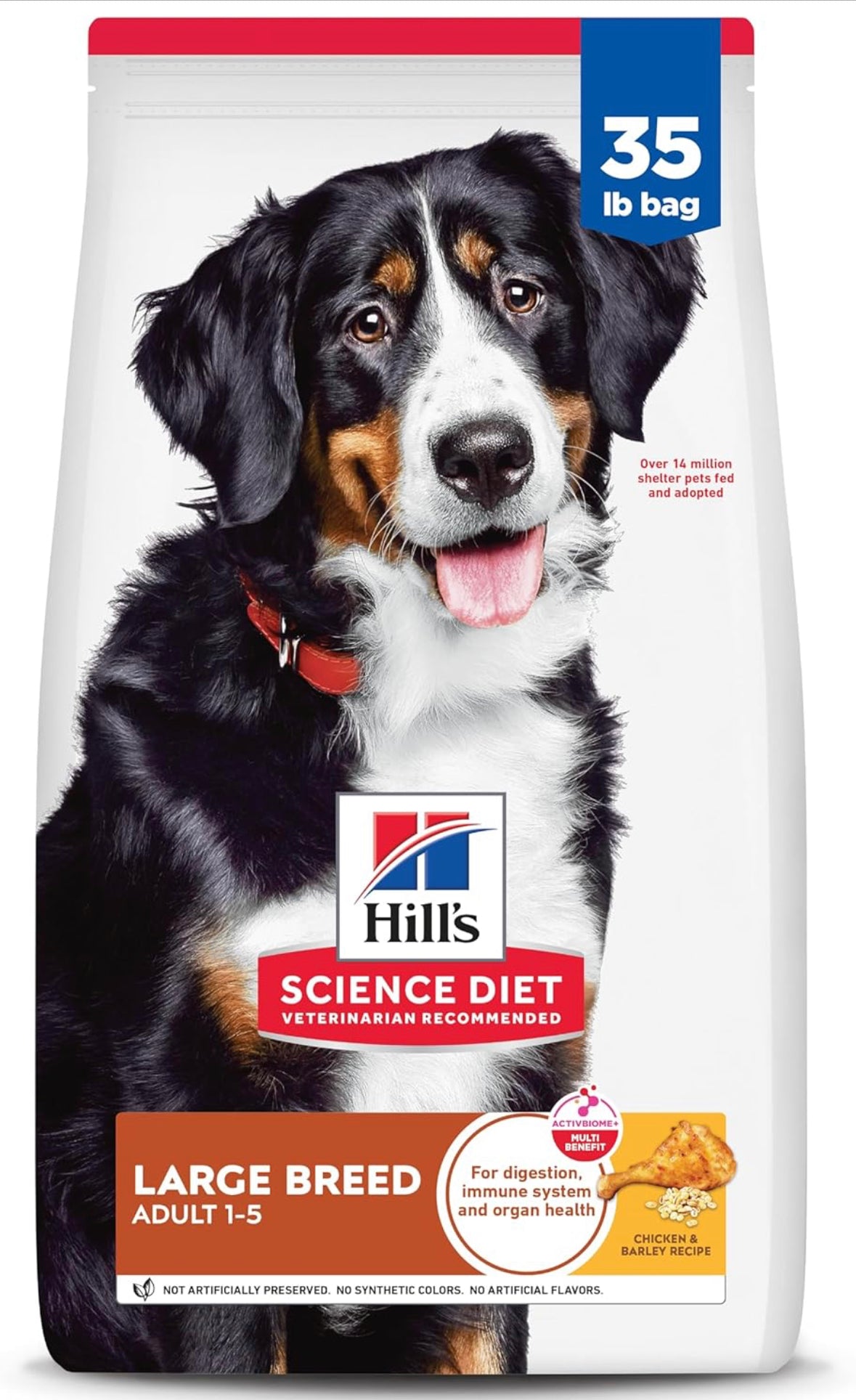Hill's Science Diet Large Breed, Adult 1 - 5, Large Breed Premium Nutrition, Dry Dog Food, Chicken & Barley, 35 lb Bag