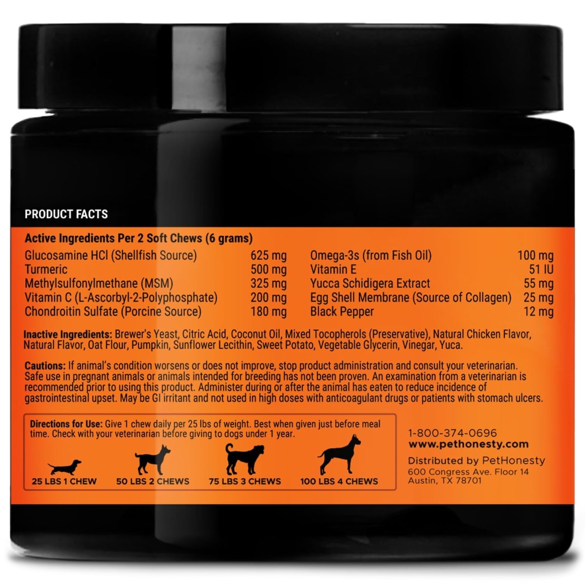 Honesty Hip & Joint Health - Dog Joint Support Supplement - Advanced Pet Vitamin - Joint Chews Support and Mobility - Chicken - dog supplies - 850005524076
