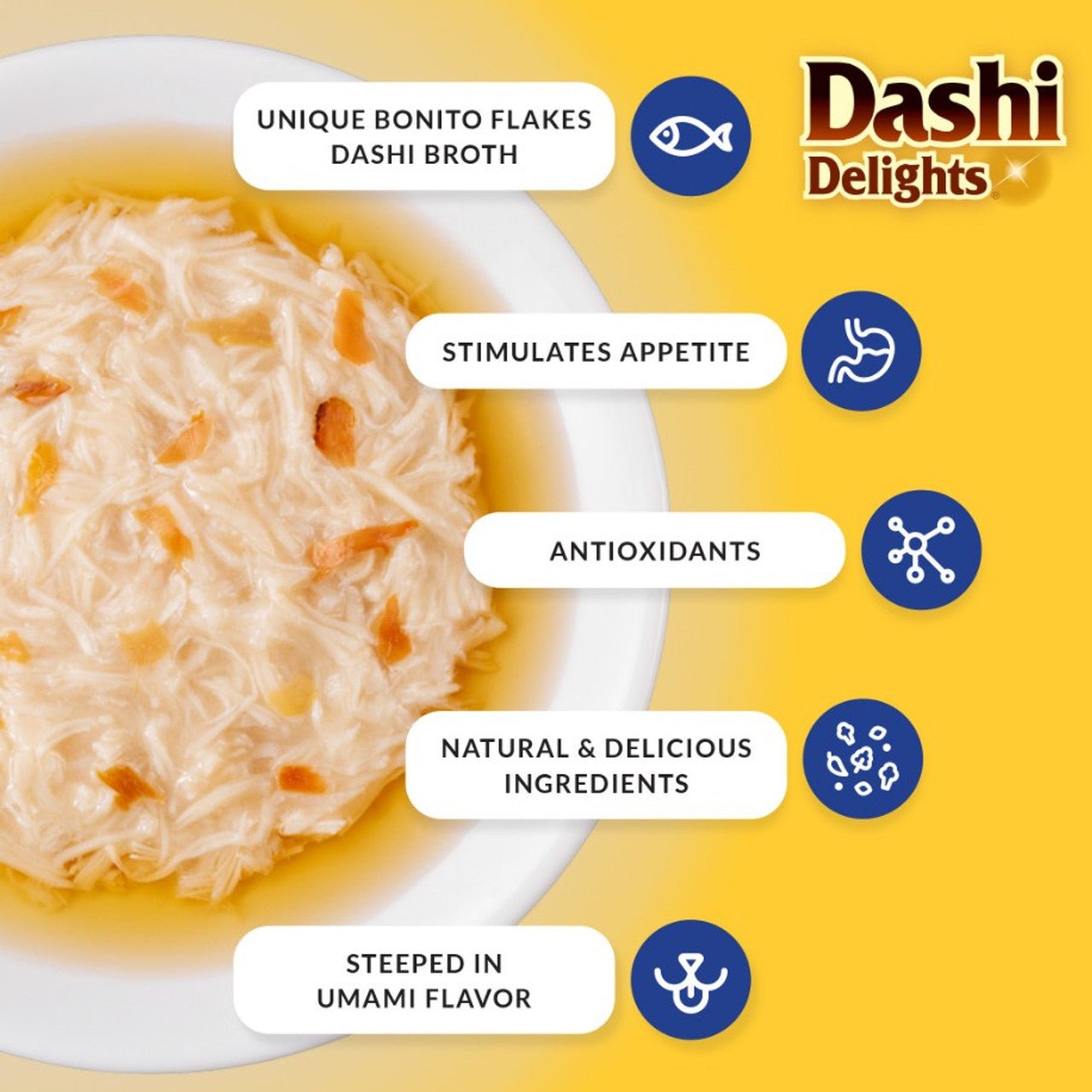 Inaba dashi delights chicken & bonito flakes recipe wet cat food 2.5oz