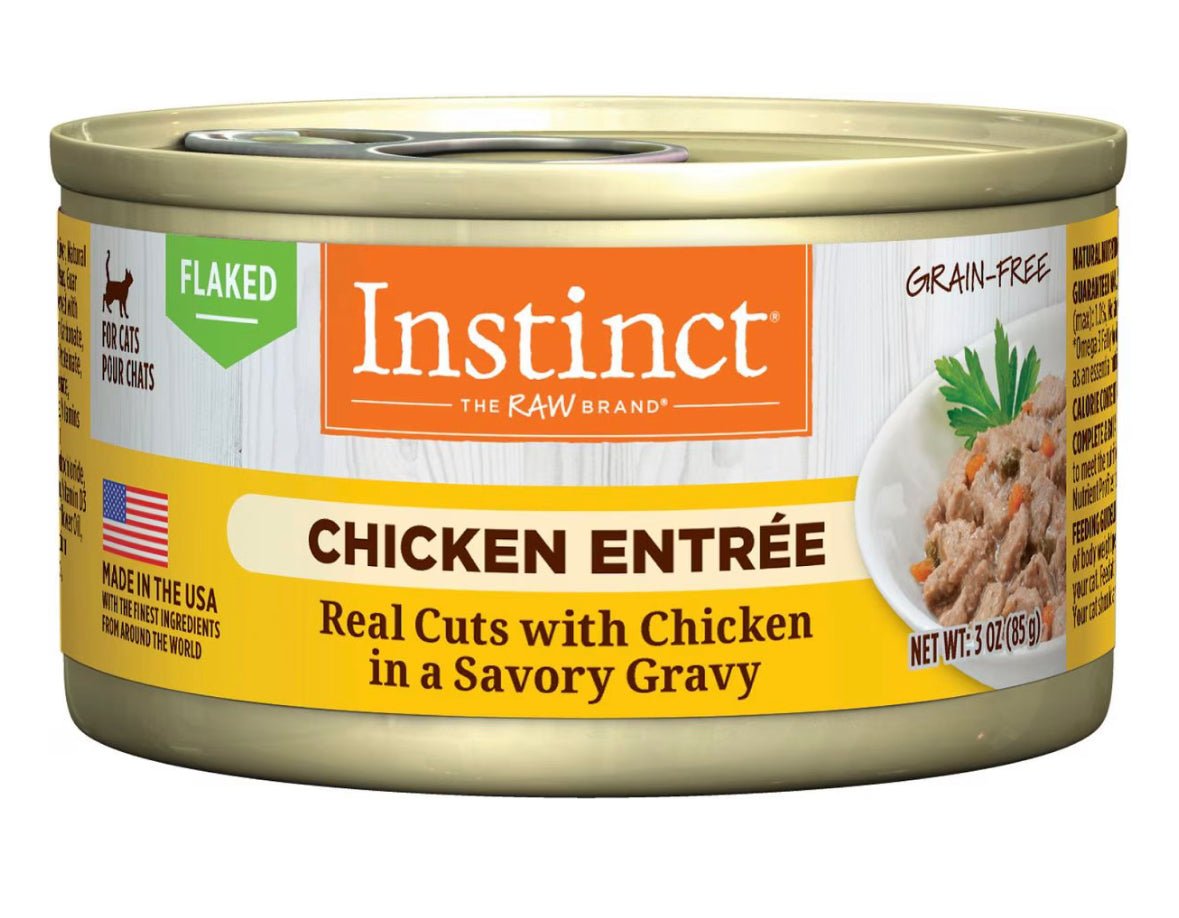 Instinct Chicken Entree Grain - Free Flaked Wet Cat Food, 3 - oz can