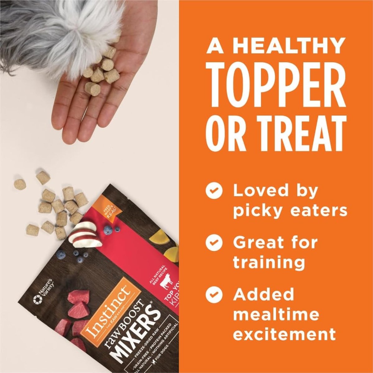 Instinct Raw Boost Mixers Freeze Dried Raw Dog Food Topper, Grain Free 14 Ounce (Pack of 1) - freeze dried dog food - 769949602064