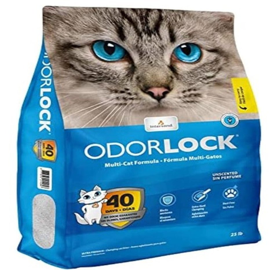 Intersand odorlock max care blu care technology cat litter unscented 25lbs