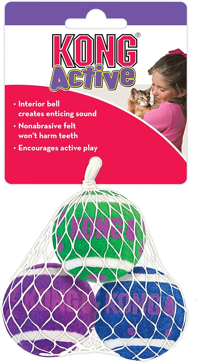 Kong active tennis ball with bell 3pack