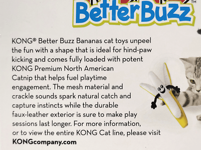 Kong better buzz catnip cat toy banana