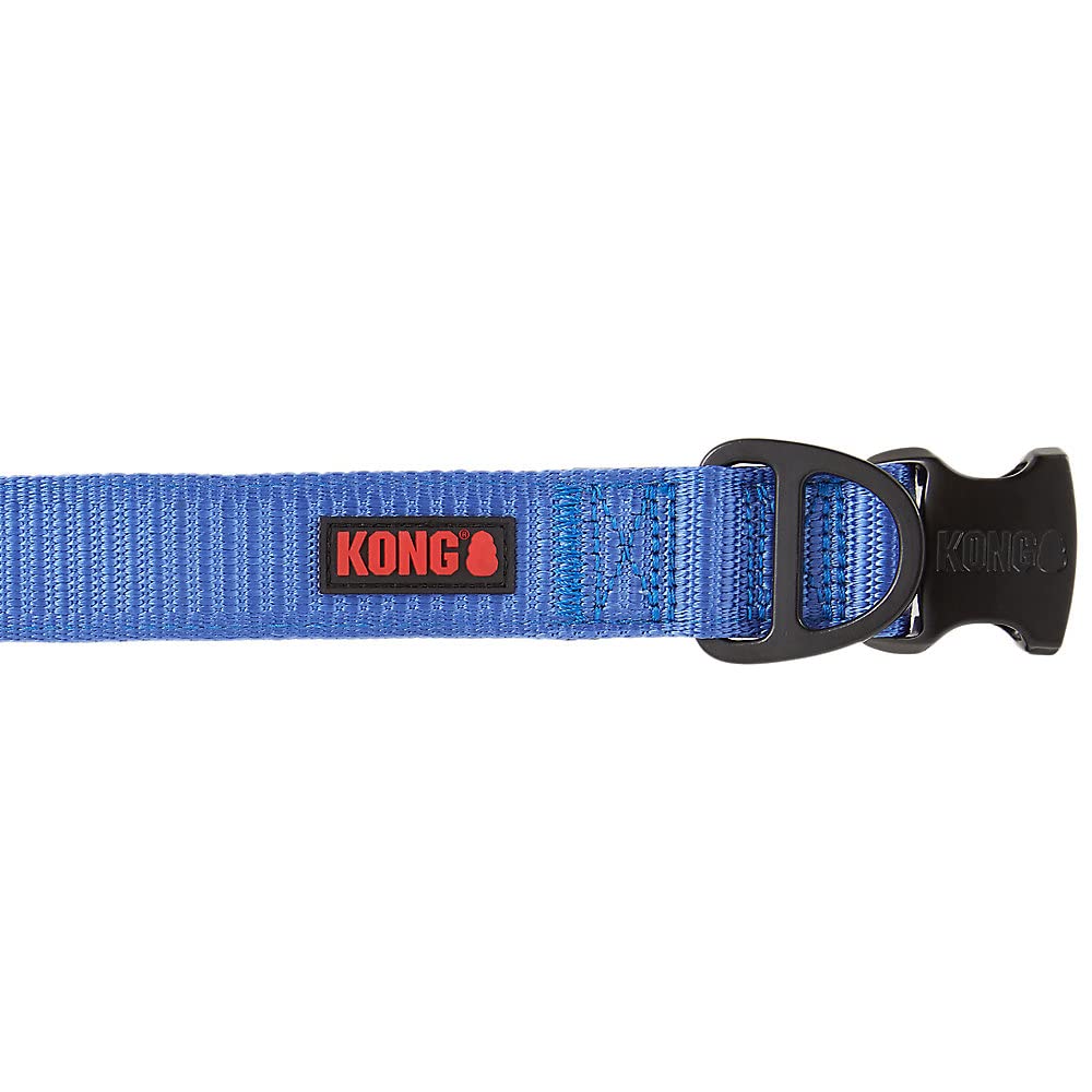KONG Max HD Ultra Durable Neoprene Padded Dog Collar - Medium - Blue - dog collar - 737257978478