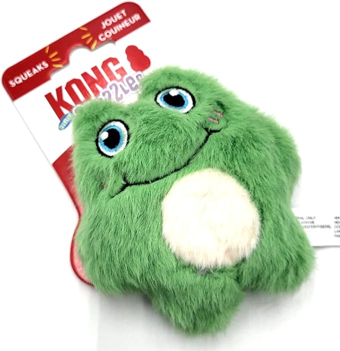Kong mini snuzzles XS mini frog dog toy plush squeaky