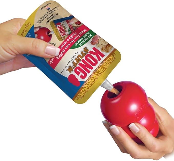 KONG - Stuff'N Dog Treat Paste - All Natural Peanut Butter Bacon - 6 oz Pouch, Made in The USA