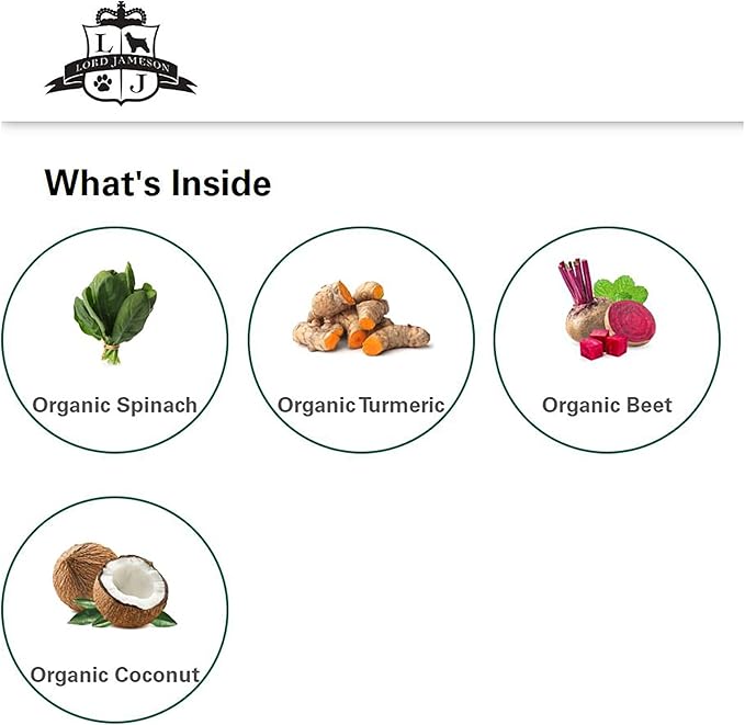 Lord Jameson celebration superfetti superfood sprinkles organic coconut 3oz dog treats