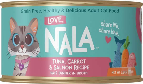 Love Nala tuna carrot & salmon recipe in broth cannned cat food 3oz