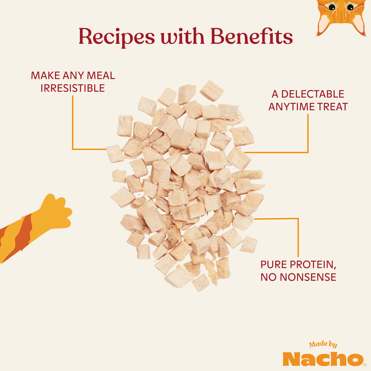 Made by Nacho Freeze Dried Chicken Breast Cat Treats .9oz