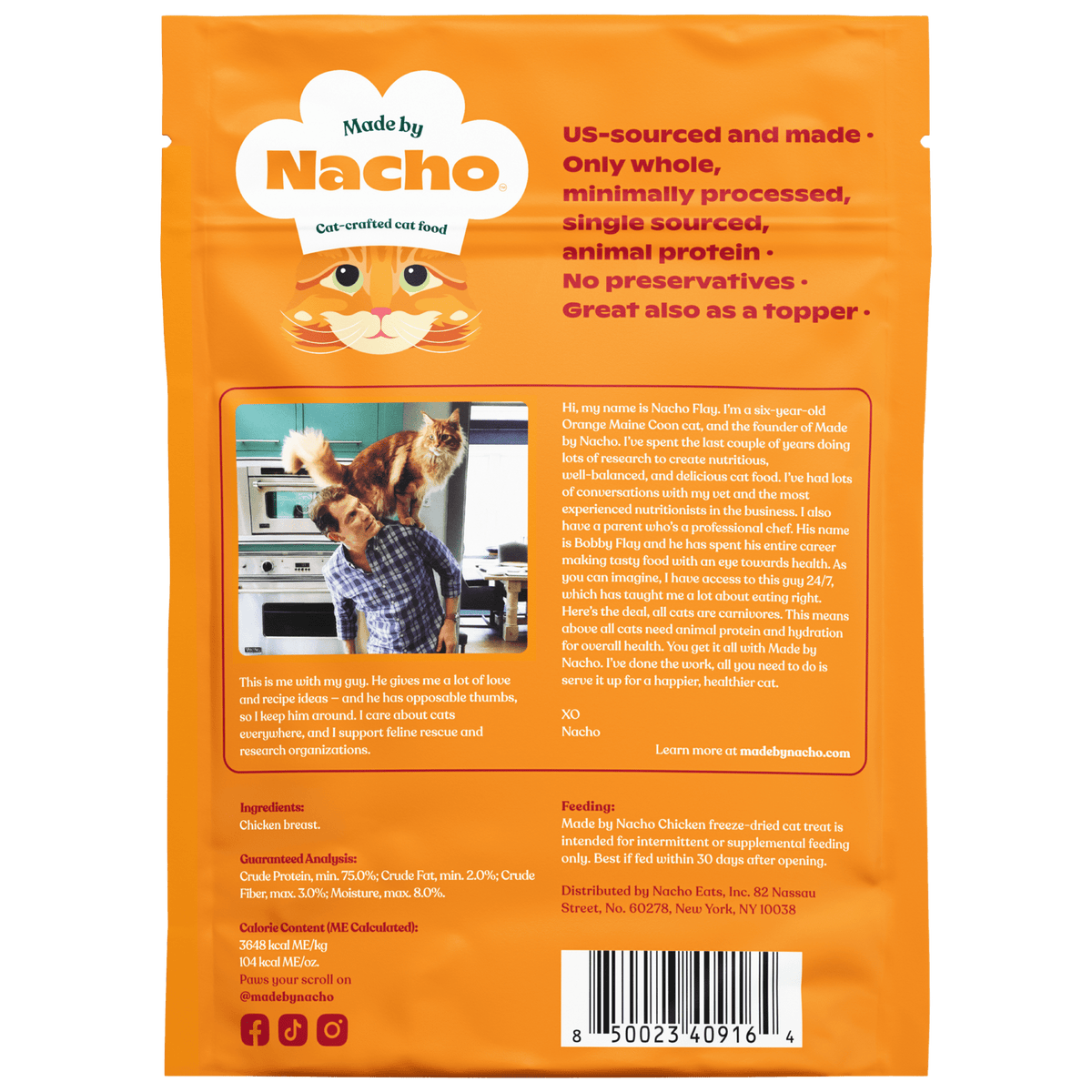 Made by Nacho Freeze Dried Chicken Breast Cat Treats .9oz