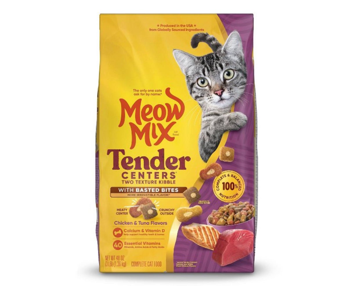 Meow mix tender centers chicken tuna cat food 3lbs