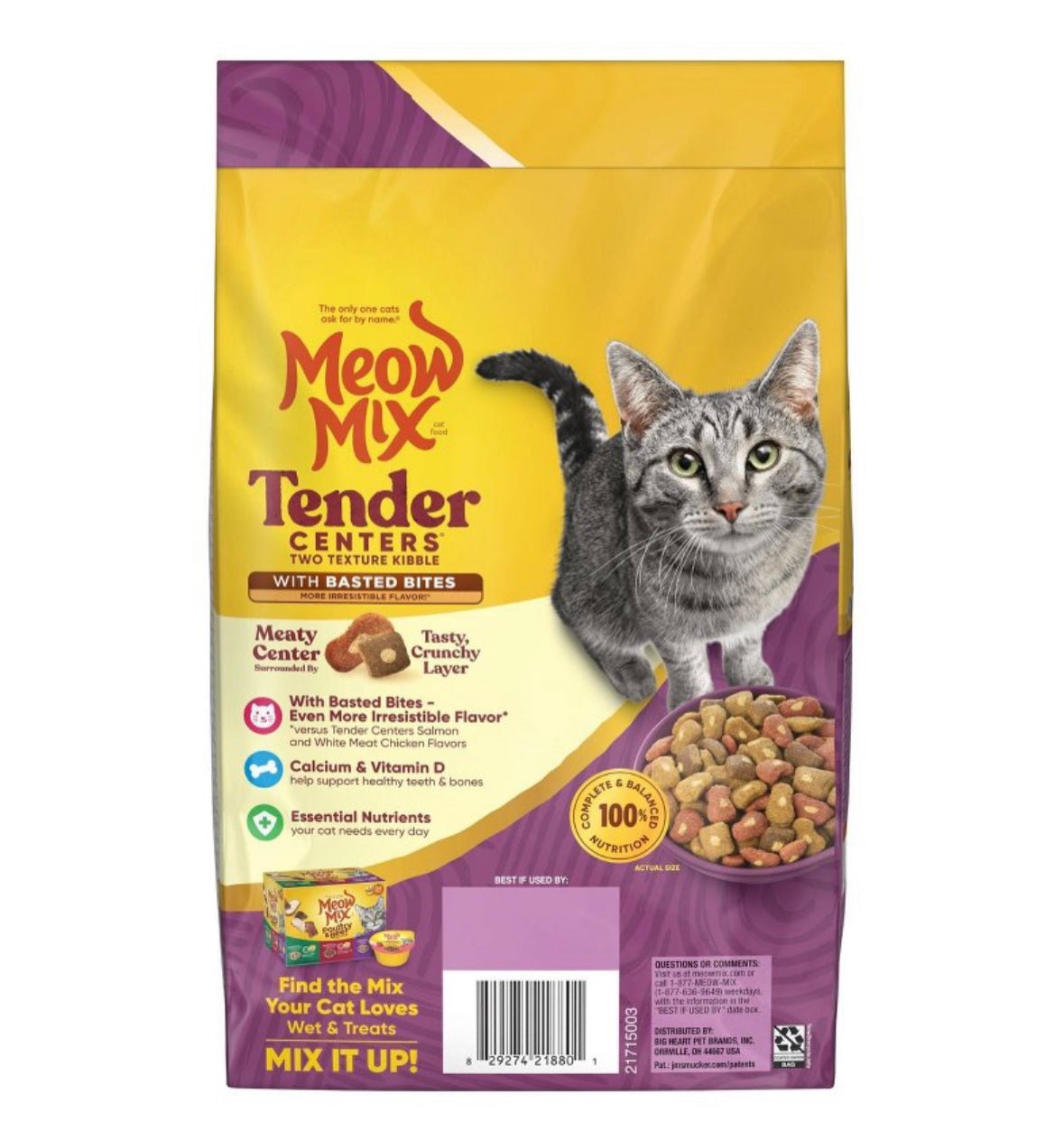 Meow mix tender centers chicken tuna cat food 3lbs
