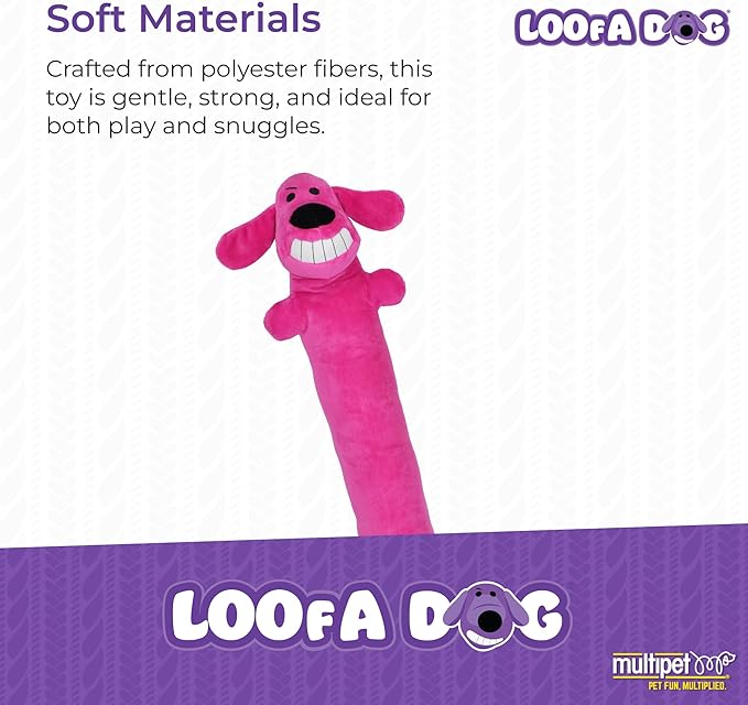 Multipet loofa dog toy large purple