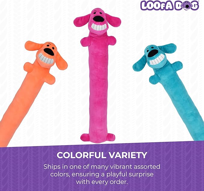 Multipet loofa dog toy large purple