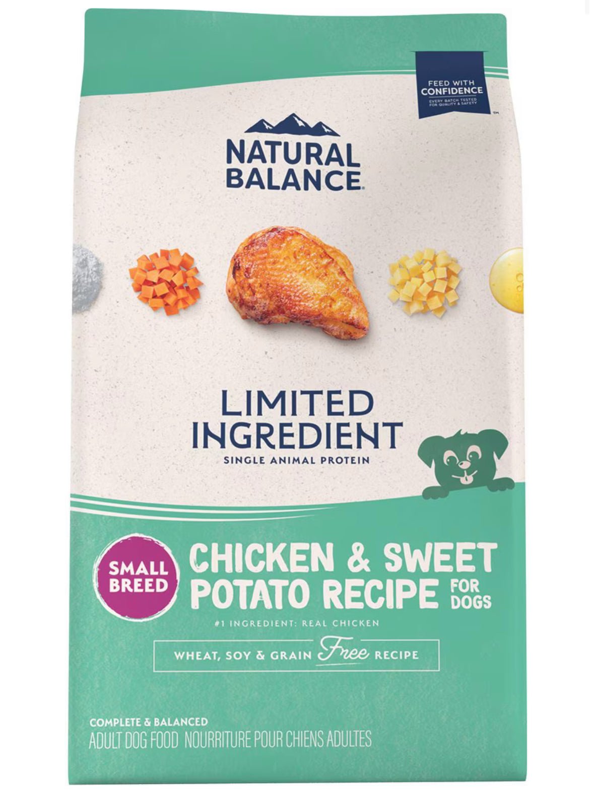 Natural Balance L.I.D. Limited Ingredient Diets Chicken & Sweet Potato Formula Small Breed Bites Grain - Free Dry Dog Food, 4 - lb bag