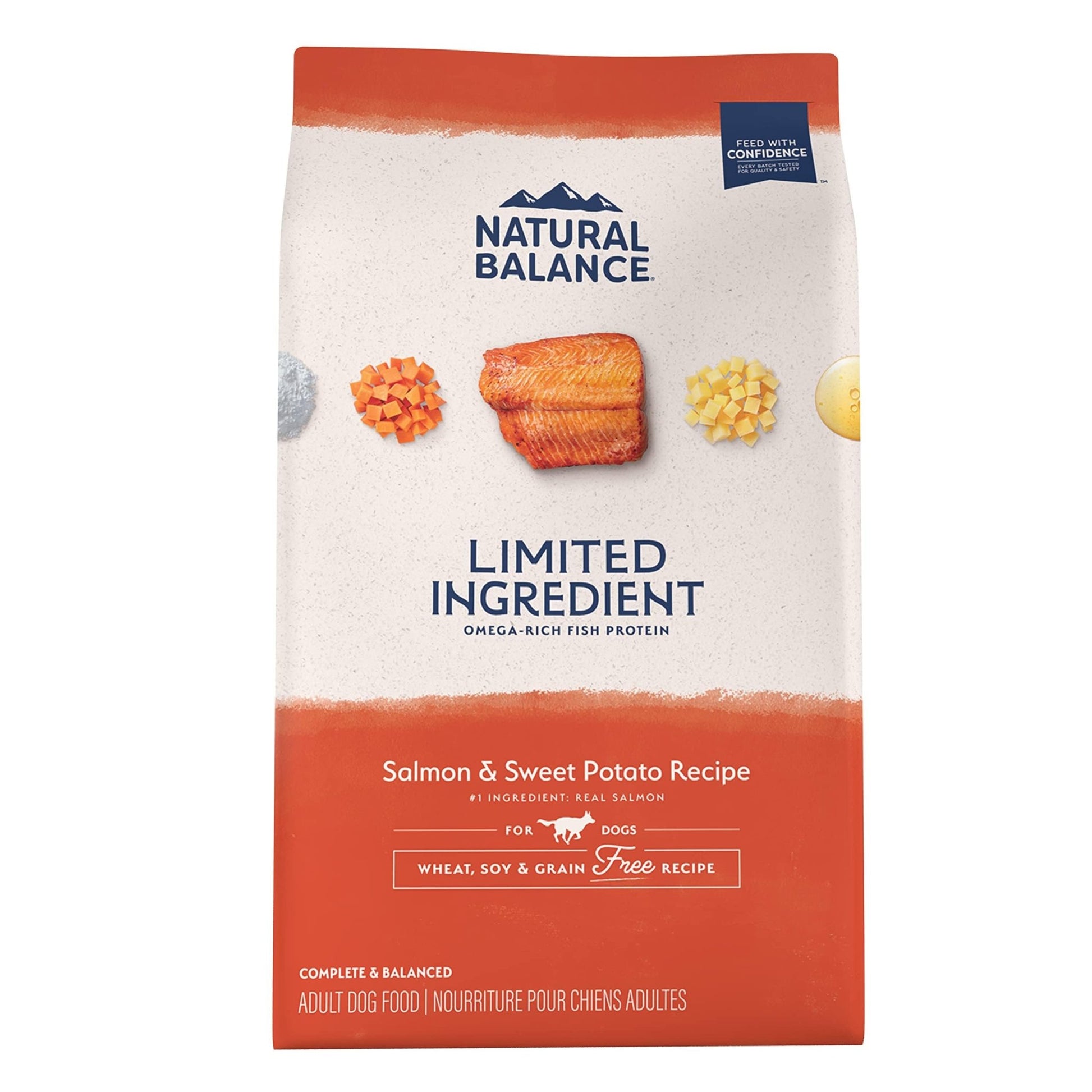 Natural Balance Limited Ingredient Adult Grain - Free Dry Dog Food, Salmon & Sweet Potato Recipe, 12 Pound (Pack of 1)
