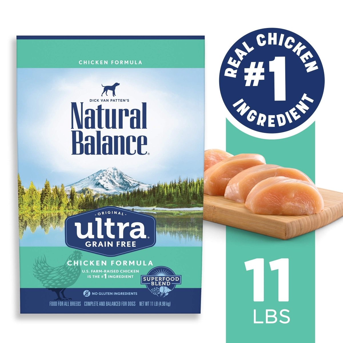 Natural Balance Original Ultra Grain Free Chicken Dry Dog Food, 11 lbs. - 723633774147