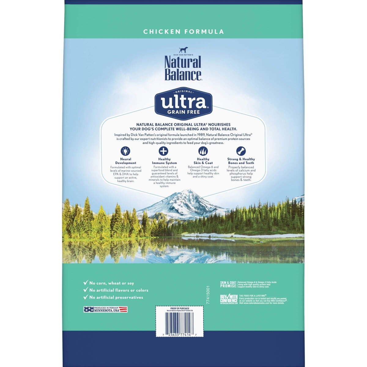 Natural Balance Original Ultra Grain Free Chicken Dry Dog Food, 11 lbs. - 723633774147