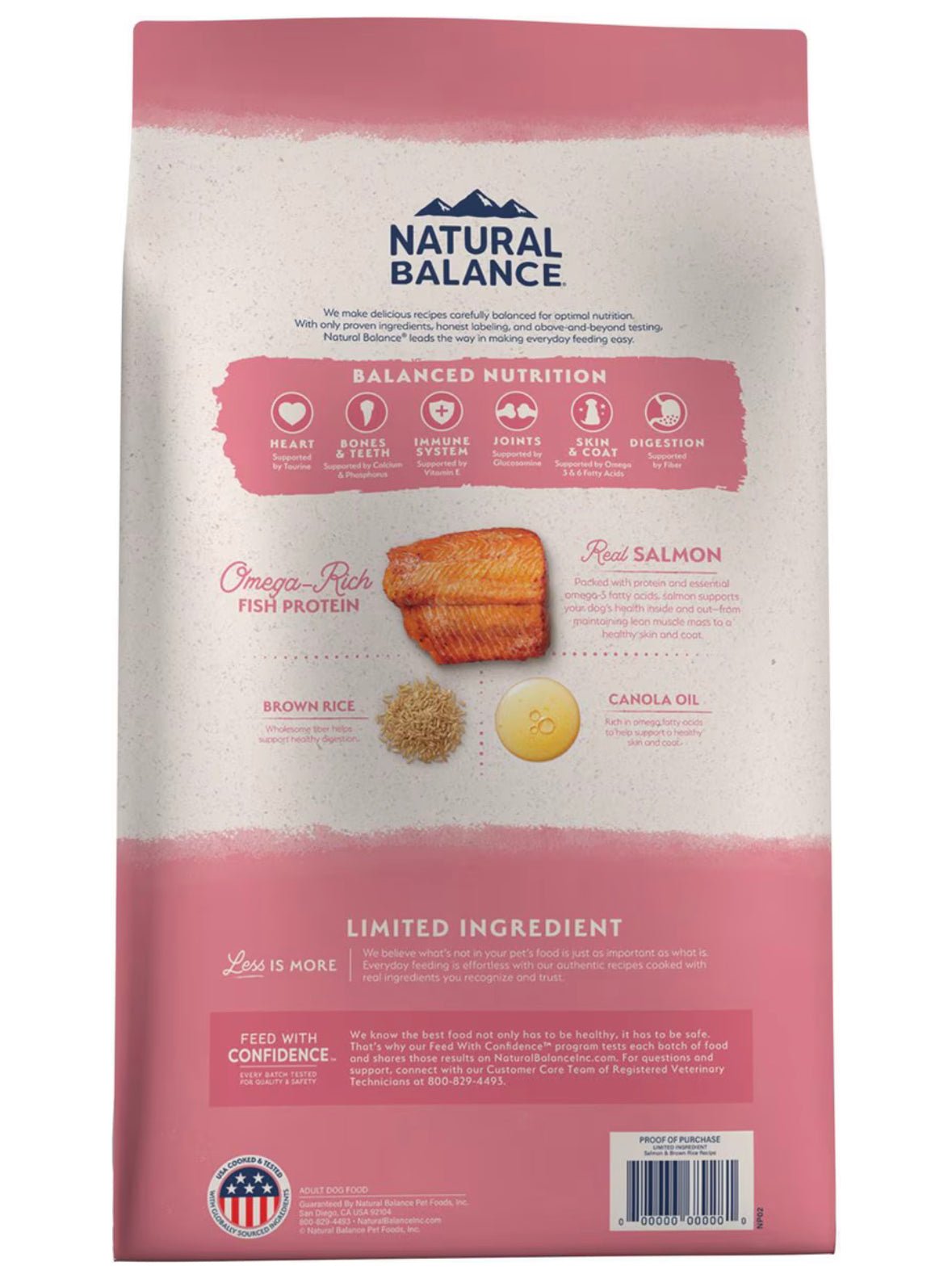 Natural balance salmon & brown rice recipe 24lb dry dog food kibble