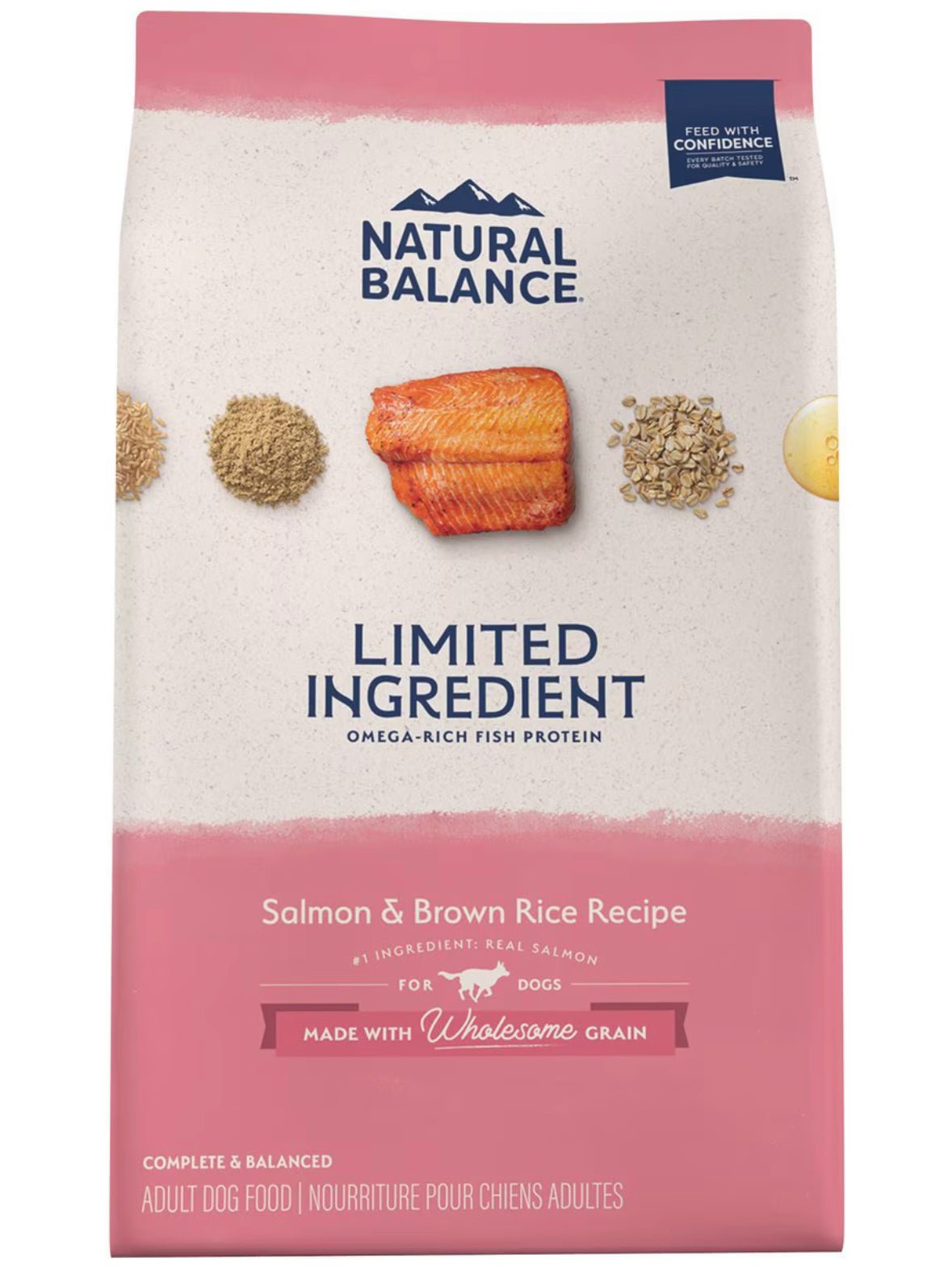 Natural balance salmon & brown rice recipe 24lb dry dog food kibble