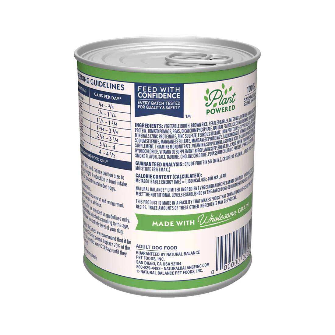 Natural balance vegetarian recipe limited ingredient plant based protein canned dog food 13oz