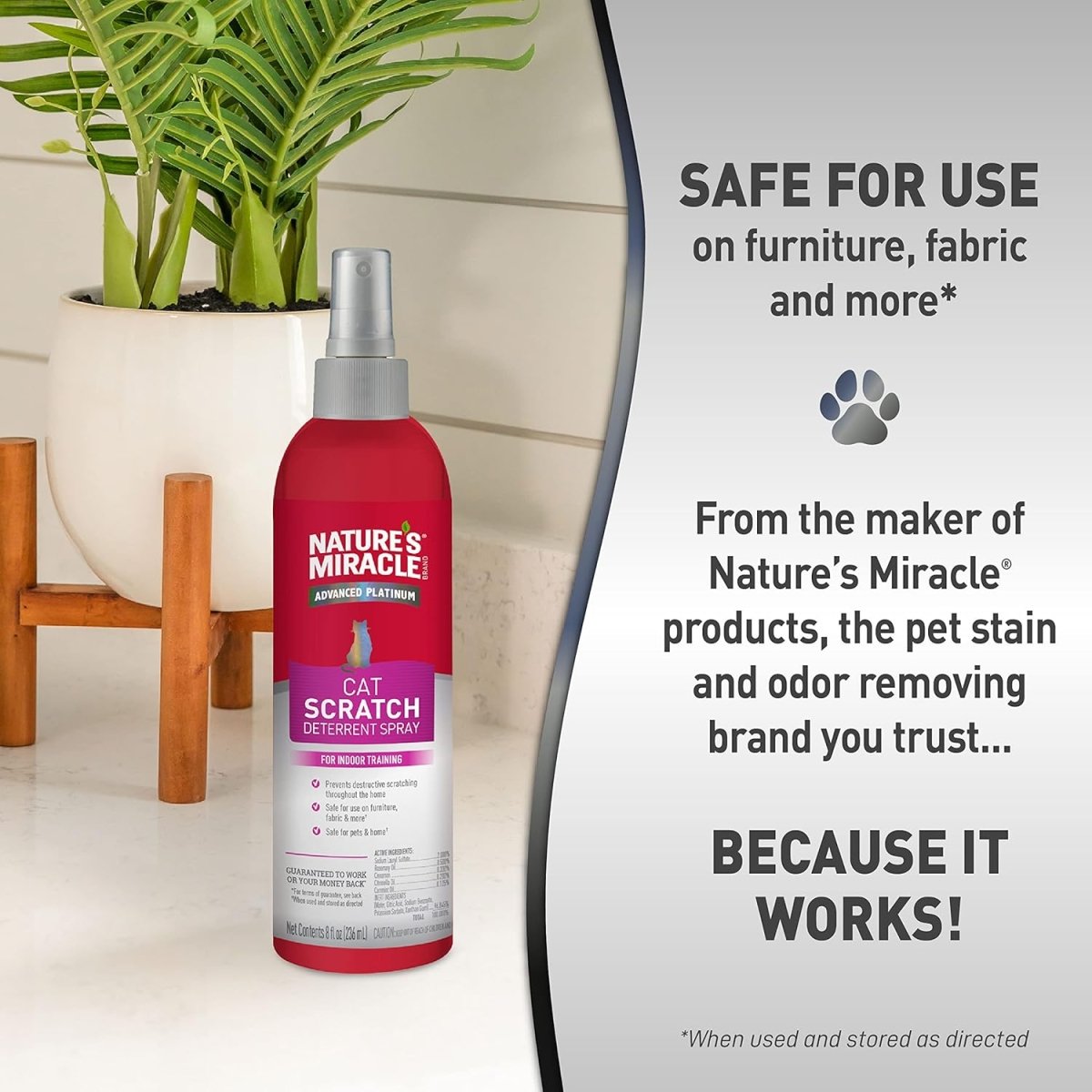 Nature's Miracle Advanced Platinum Cat Scratch Deterrent Spray - cat scratching spray - 018065284013