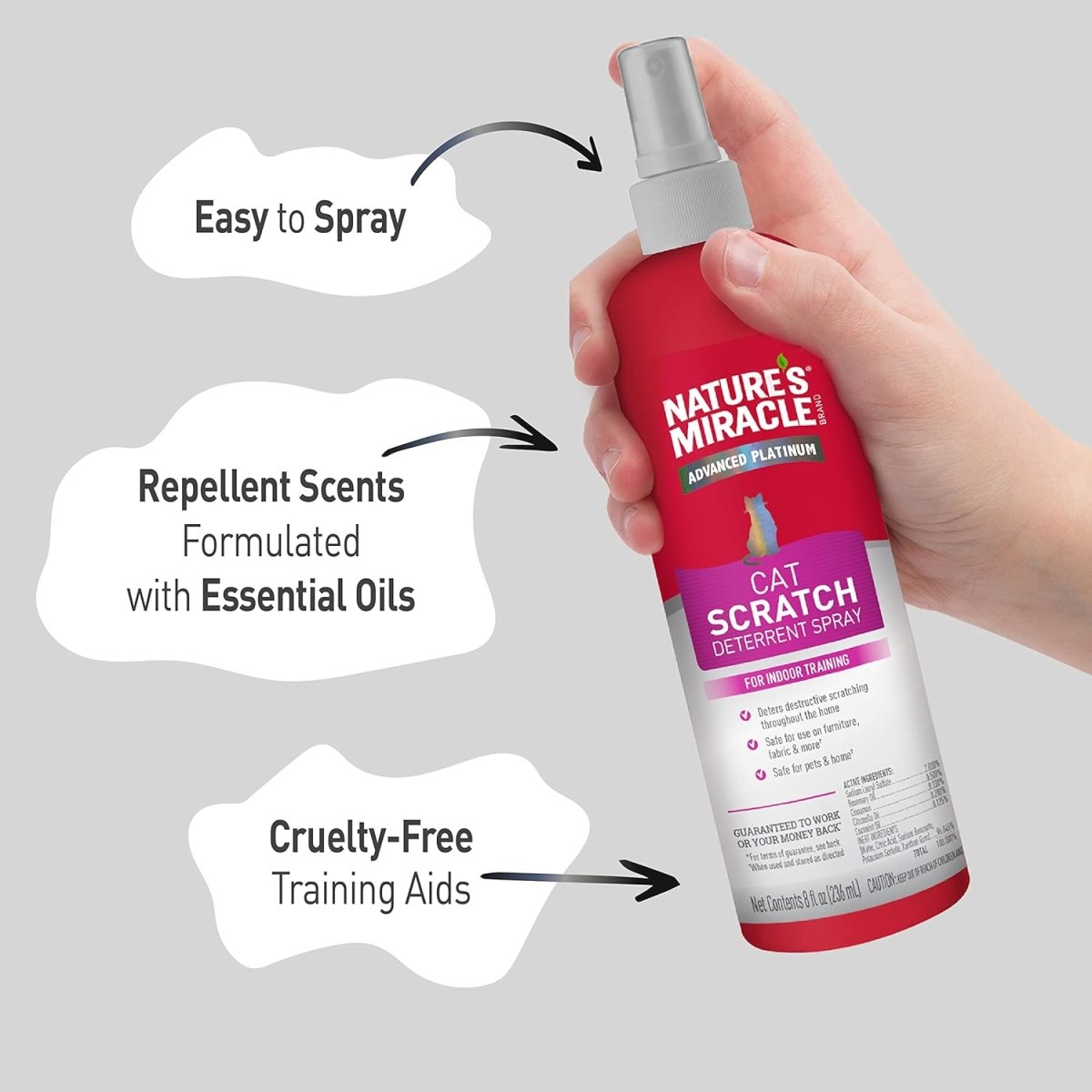 Nature's Miracle Advanced Platinum Cat Scratch Deterrent Spray - cat scratching spray - 018065284013