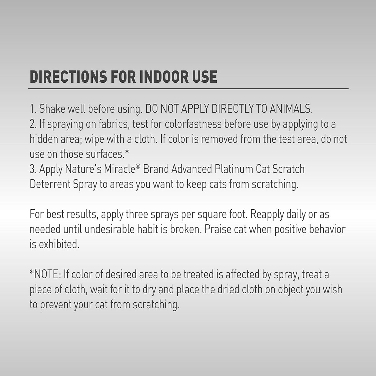 Nature's Miracle Advanced Platinum Cat Scratch Deterrent Spray - cat scratching spray - 018065284013