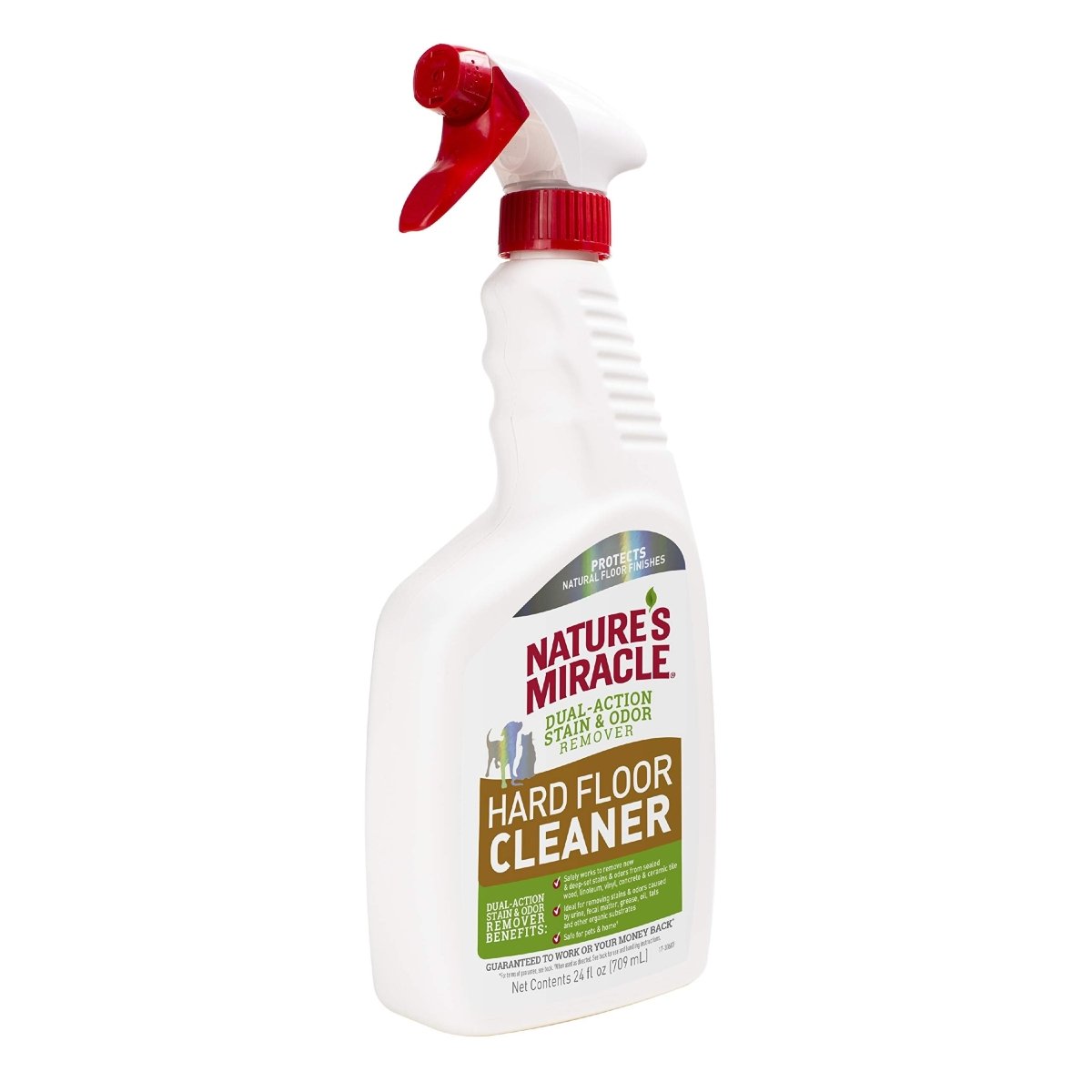 Nature's Miracle Hard Floor Cleaner, Dual - Action Stain & Odor Remover, Protects Natural Floor Finishes, 24 oz - 018065982254