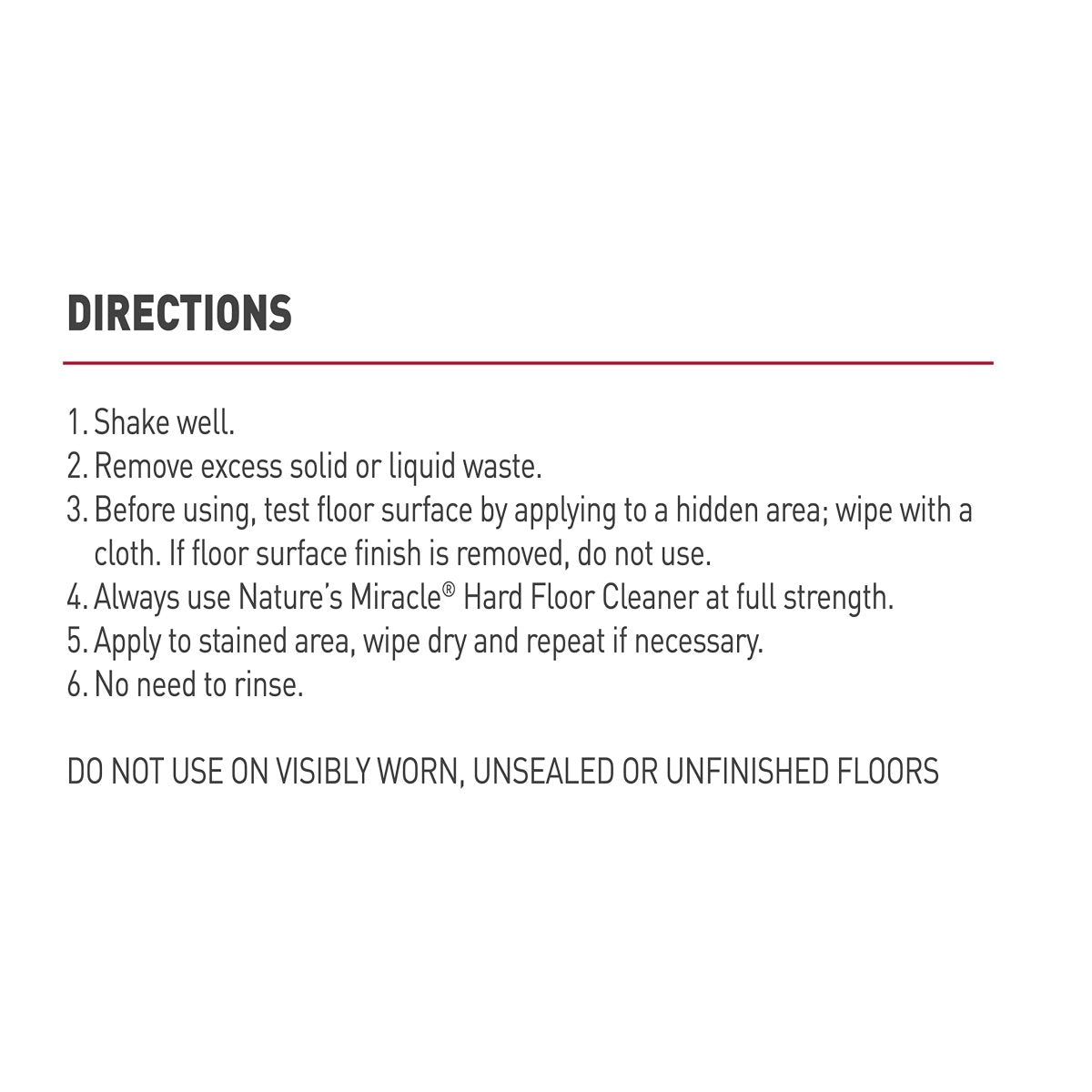Nature's Miracle Hard Floor Cleaner, Dual - Action Stain & Odor Remover, Protects Natural Floor Finishes, 24 oz - 018065982254